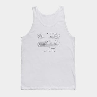 Automobile Car Vintage Patent Hand Drawing Tank Top